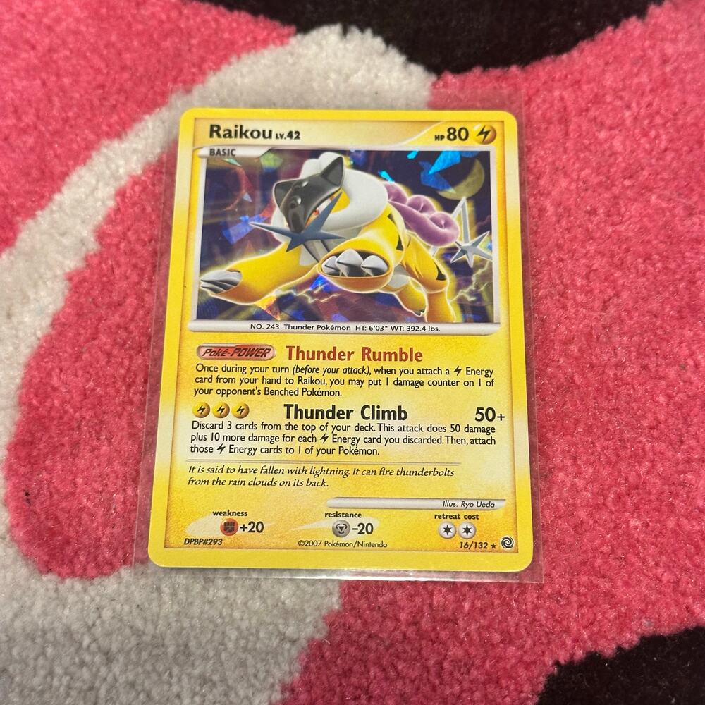 Raikou 16 – Pokémon TCG Secret Wonders – Holo Cracked Ice – Mint